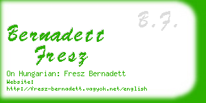 bernadett fresz business card